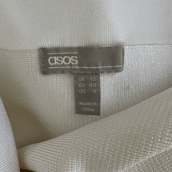 ASOS White Asymmetrical Mini Pencil Skirt - Picture 5 of 6